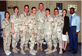 Col. Suzanne Hardy Bonner, BA ’78, (Below, second from left)