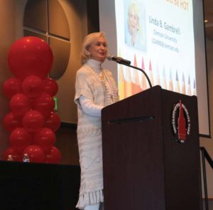 Gambell speaks during the Literacy Summit.